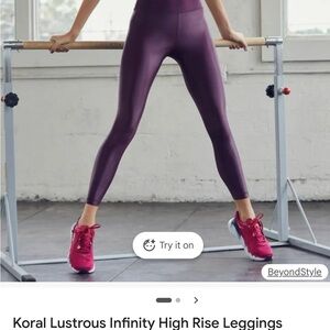 Koral Deep Purple High-Waist Leggings